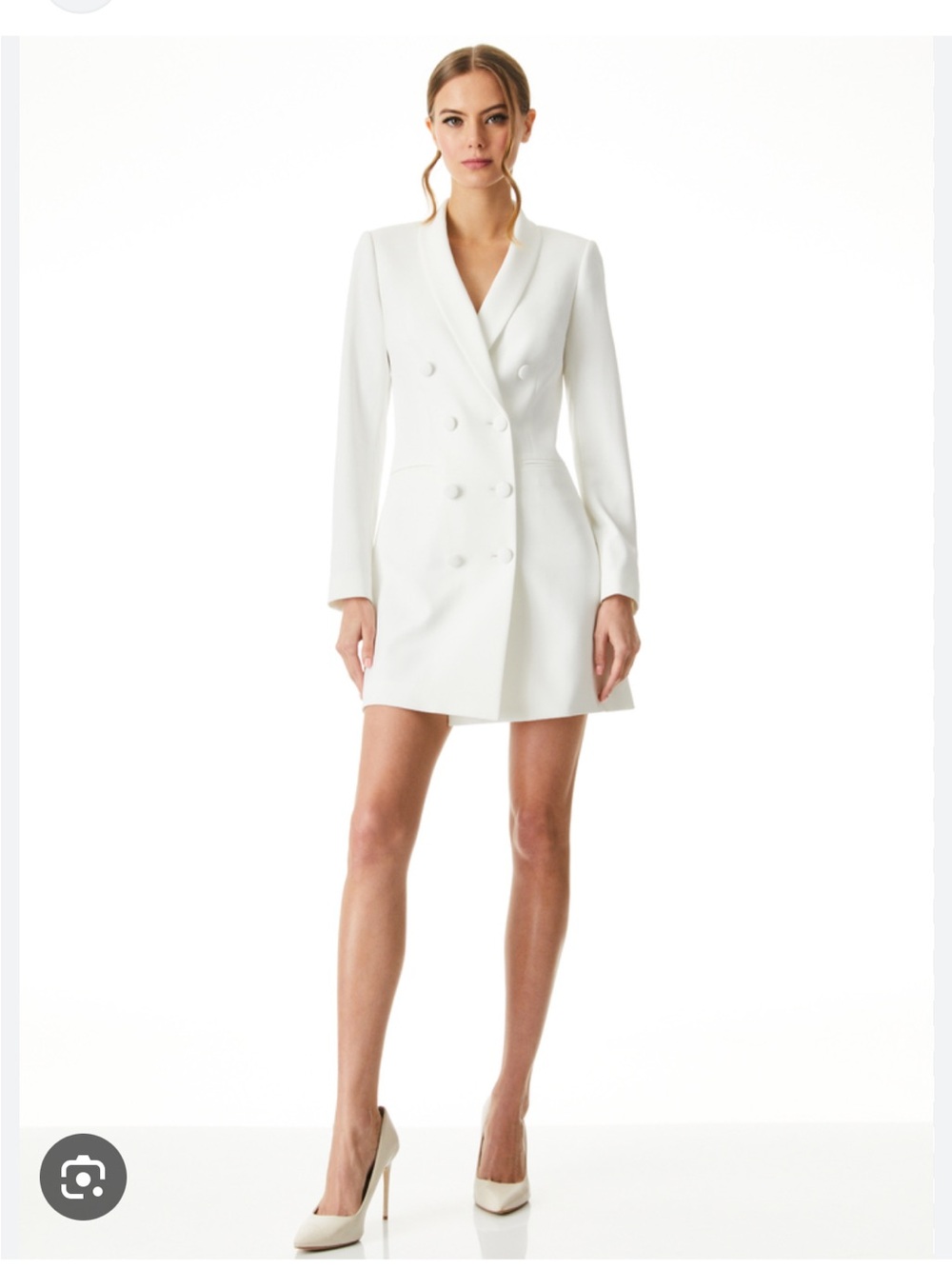Alice & Olivia White Blazer Dress